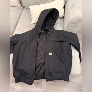 Carhartt Black Quilted Hooded Jacket